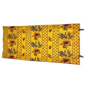 VTG La Cigale Provence France Yellow Cotton Table Runner Sunflowers Lavender
